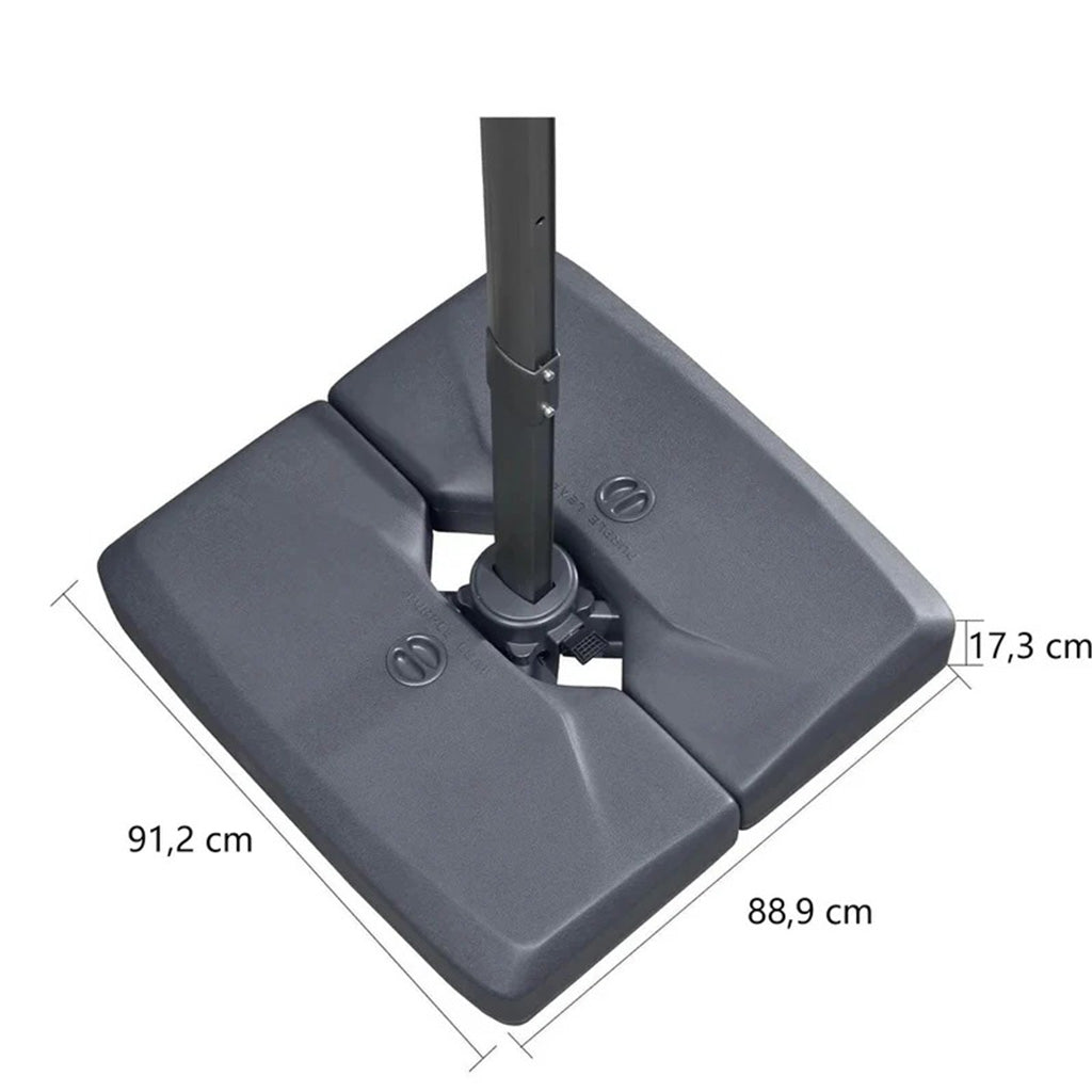 PURPLE LEAF Base Grigia per Ombrellone Decentrato da Terrazza ZY05ALFGYBS-90