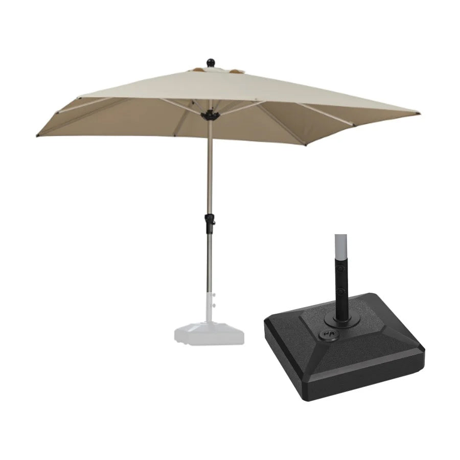 PURPLE LEAF Ombrelloni da Giardino, Ombrellone da Tavolo， Ombrellone con Montante centrale， Adatti per Giardino, Terrazza e Mercati ,Con Base