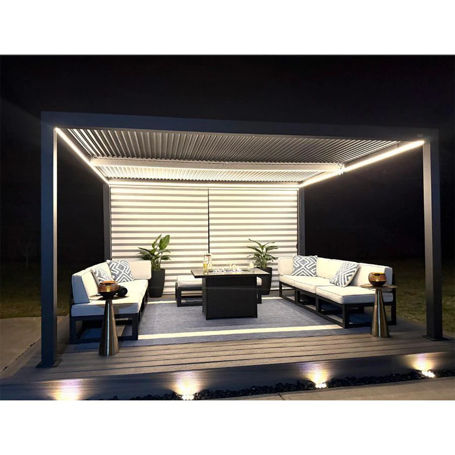 PURPLE LEAF Fascia LED Pro Luce Calda 3000K Sicurezza 24V Impermeabile con Telecomando per Pergola Bioclimatica