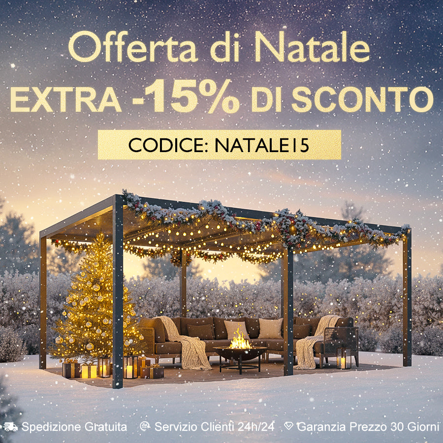 PURPLE LEAF Pergola Bioclimatica a Lamelle con Tetto Regolabile Moderna Alluminio Pergolati da Giardino per Patio Terrazza Esterno Grigio