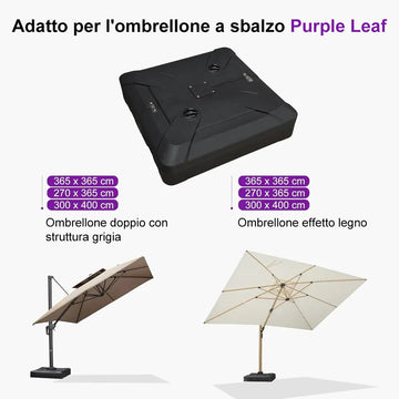 PURPLE LEAF Supporto per ombrellone XNBS150, supporto per ombrellone