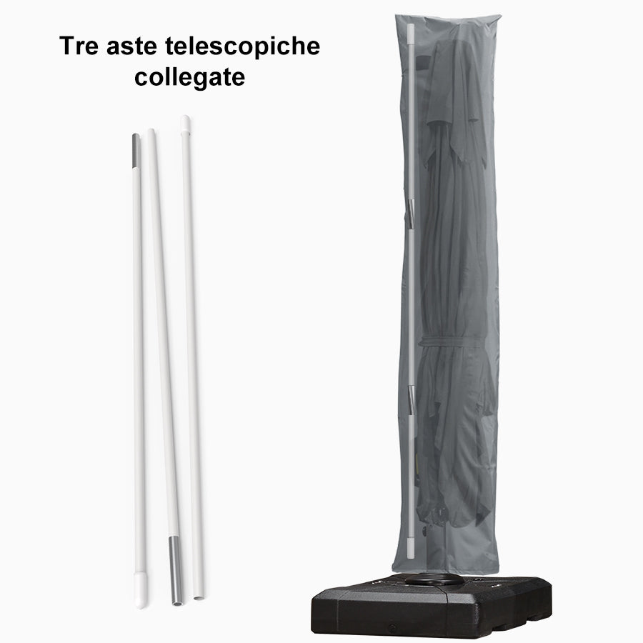 PURPLE LEAF copertina per ombrellone con cerniera per esterni