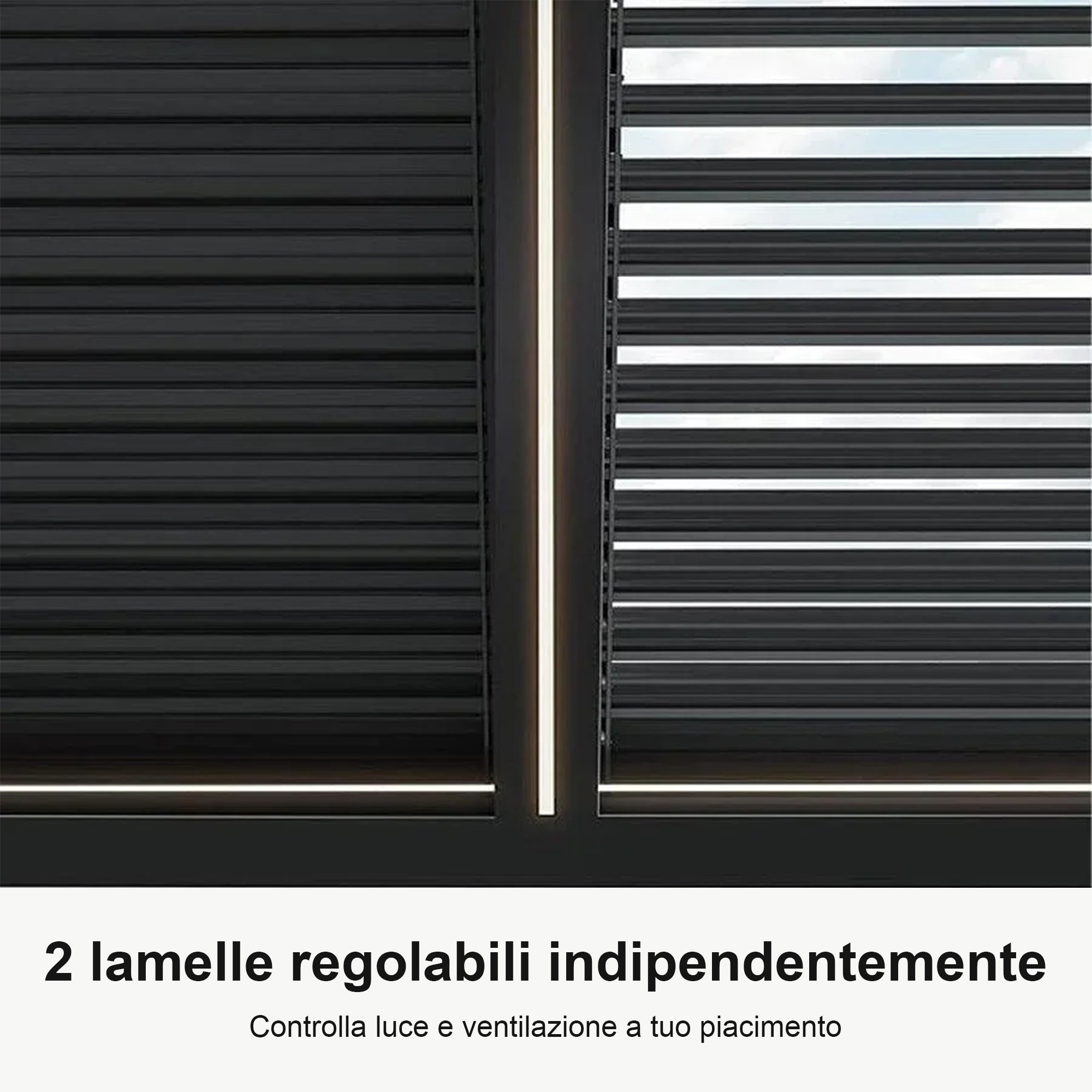 PURPLE LEAF Fascia LED Pro Luce Calda 3000K Sicurezza 24V Impermeabile con Telecomando per Pergola Bioclimatica