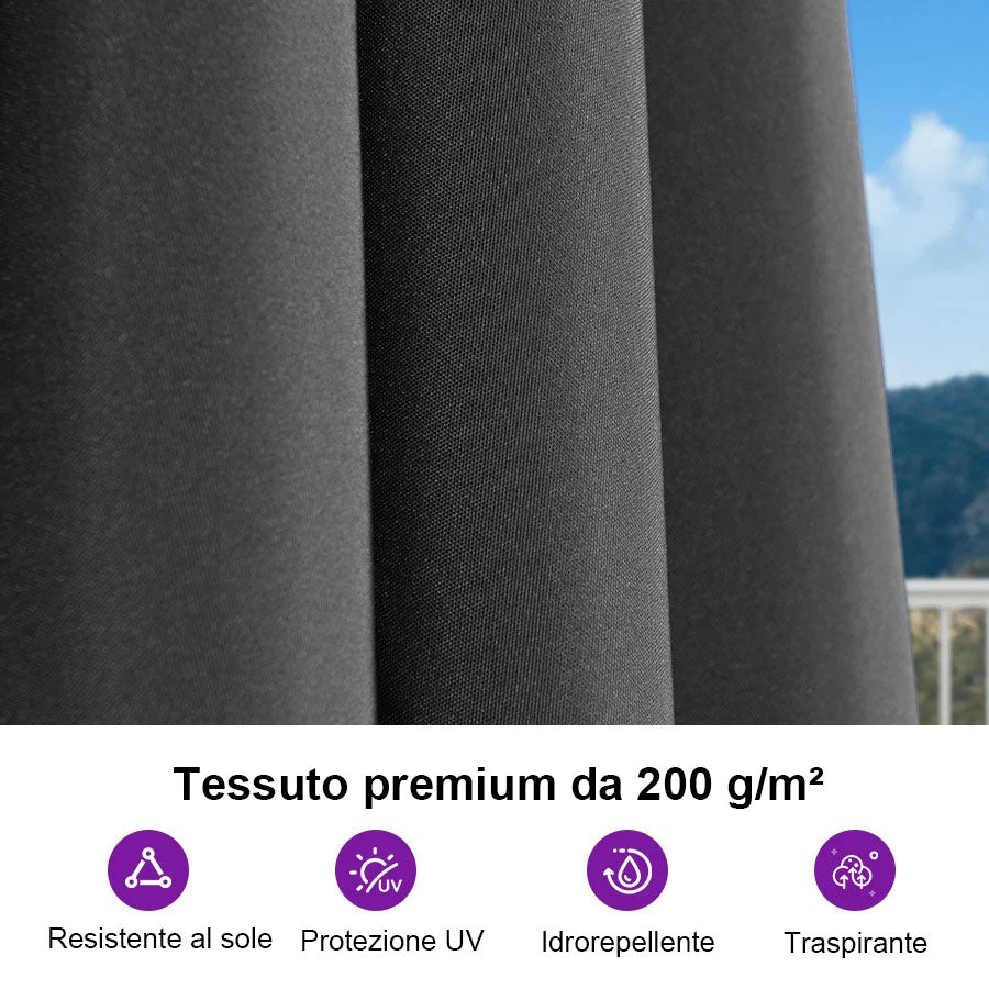 PURPLE LEAF Ombrellone in Alluminio per Giardino, Terrazza e Attività Commerciali – Robusto Ombrellone da Esterno, Con Base