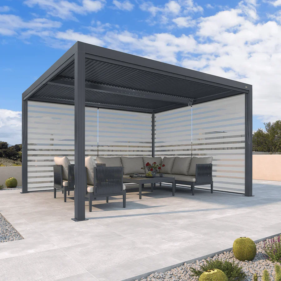 PURPLE LEAF tende avvolgibili per Pergola Bioclimatica isolamento termico protezione UV protezione solare tessuto impermeabile per terrazzo tende laterali