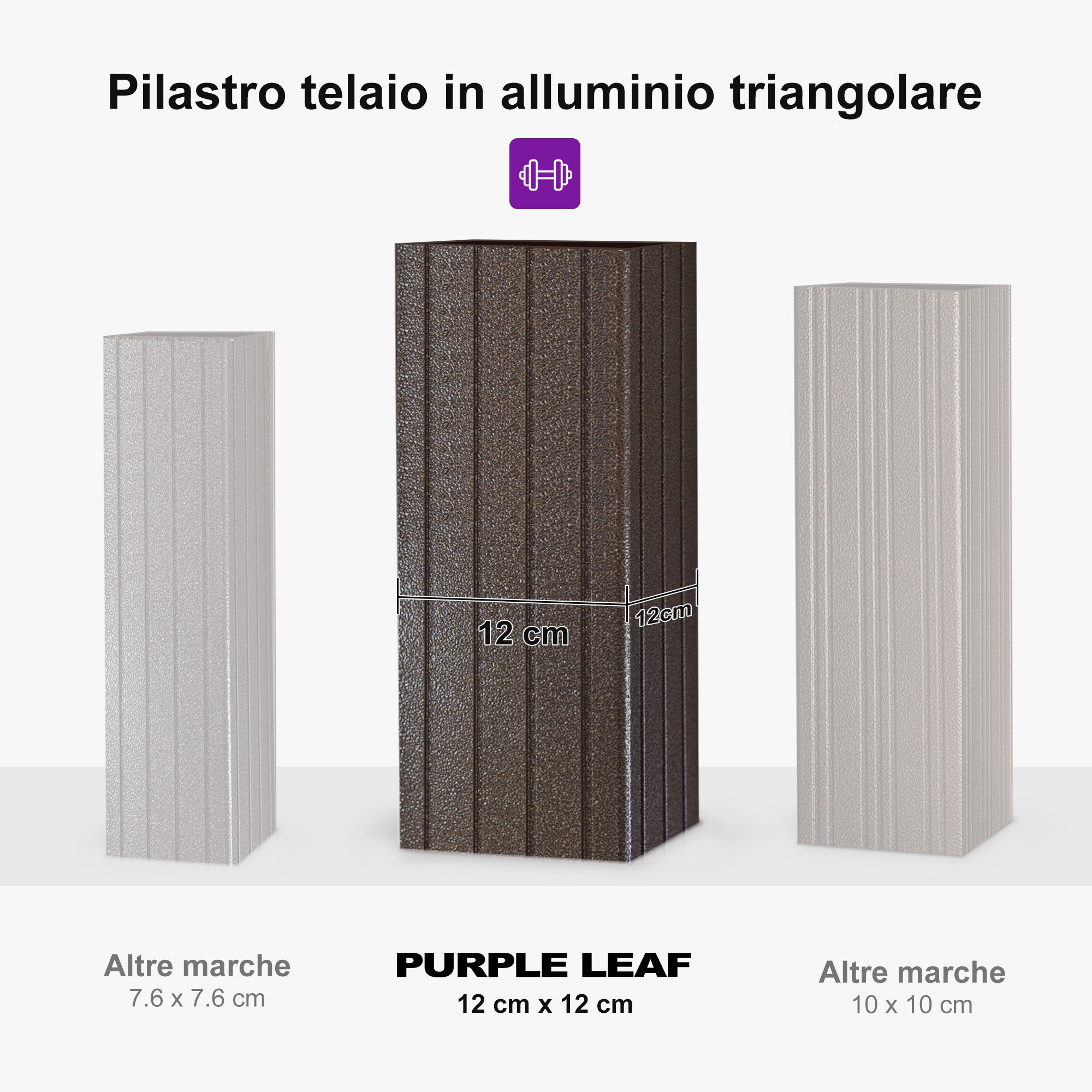 PURPLE LEAF Alluminio Gazebo da Giardino da Esterno Terrazzo Resistente con Zanzariera Tetto In Acciaio Zincato Bronzo