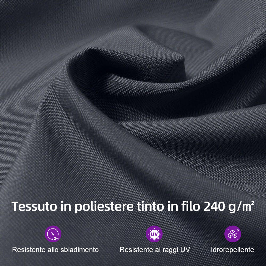 PURPLELEAF Ombrellone Rotondo da Giardino  Economy,con Base