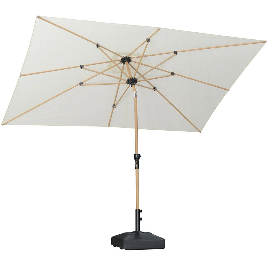 PURPLELEAF Ombrellone da Giardino Effetto Legno,Ombrellone da Esterno per Balcone,Terrazza, Patio e Giardino