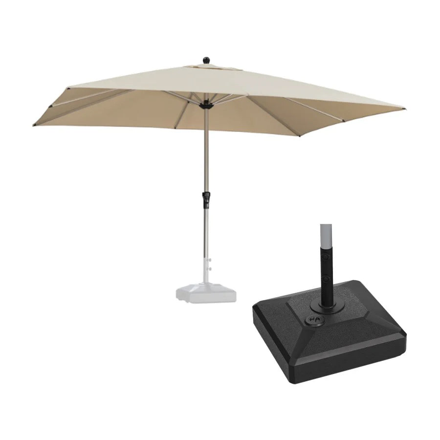 PURPLE LEAF Ombrelloni da Giardino, Ombrellone da Tavolo， Ombrellone con Montante centrale， Adatti per Giardino, Terrazza e Mercati ,Con Base