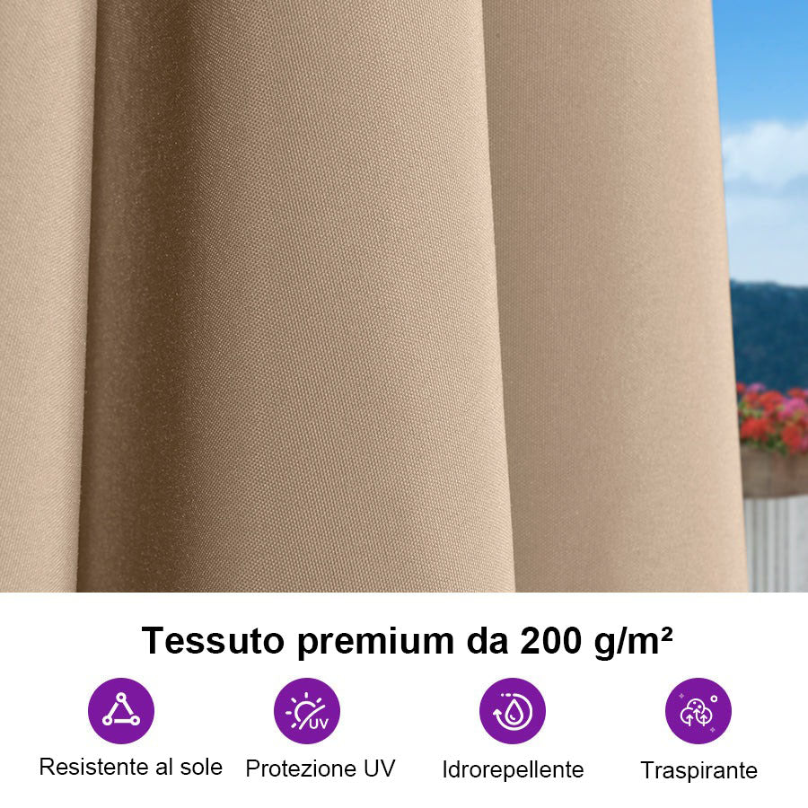 PURPLE LEAF Ombrellone in Alluminio per Giardino, Terrazza e Attività Commerciali – Robusto Ombrellone da Esterno, Con Base