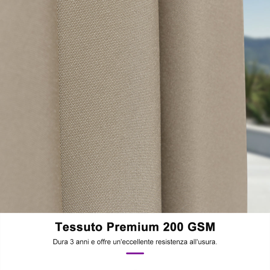 PURPLE LEAF Ombrelloni da Giardino, Ombrellone da Tavolo， Ombrellone con Montante centrale， Adatti per Giardino, Terrazza e Mercati ,Con Base