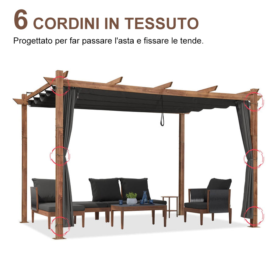 PURPLE LEAF Tende da Esterno Retrattili con Protezione UV e Privacy adatto solo per PURPLE LEAF