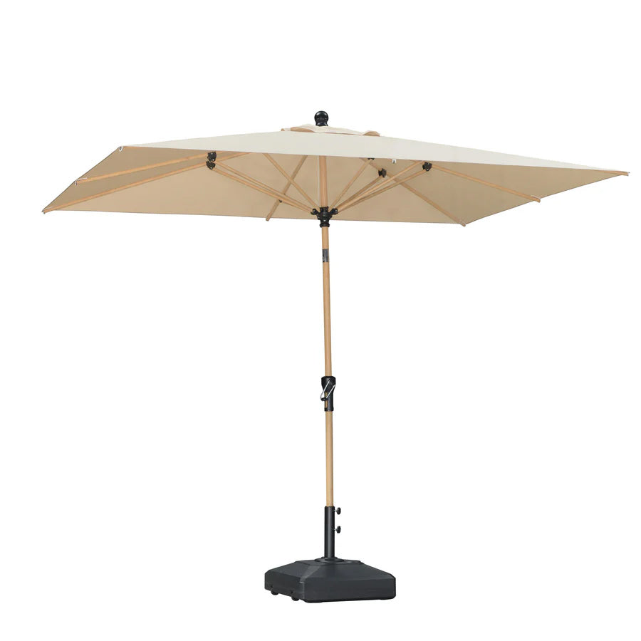 PURPLELEAF Ombrellone da Giardino Effetto Legno,Ombrellone da Esterno per Balcone,Terrazza, Patio e Giardino