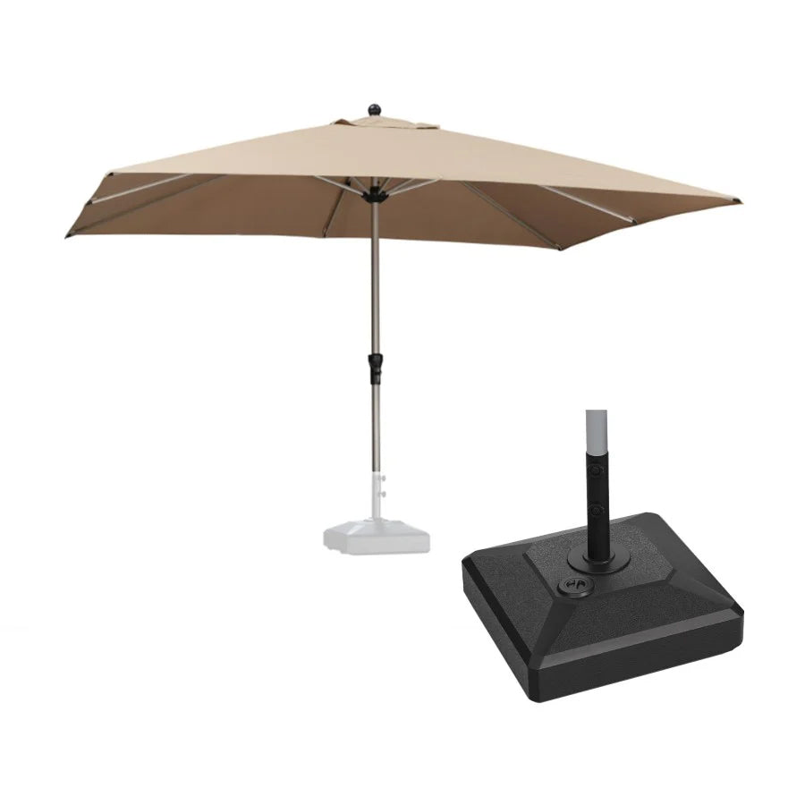 PURPLE LEAF Ombrelloni da Giardino, Ombrellone da Tavolo， Ombrellone con Montante centrale， Adatti per Giardino, Terrazza e Mercati ,Con Base