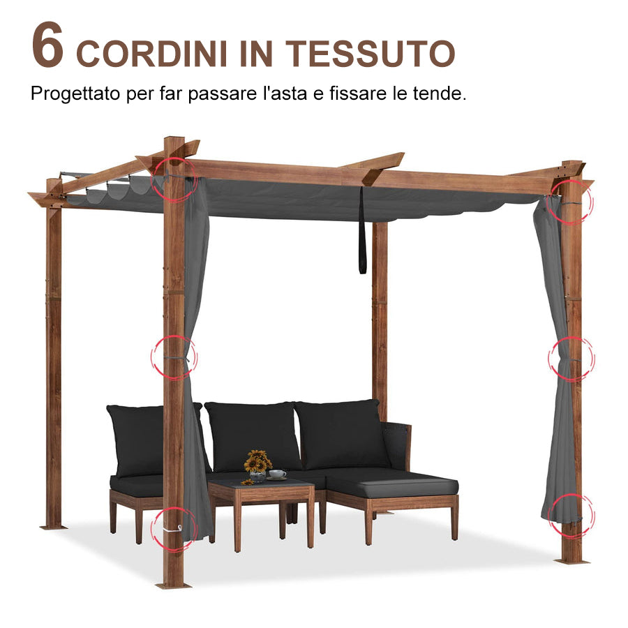 PURPLE LEAF Tende da Esterno Retrattili con Protezione UV e Privacy adatto solo per PURPLE LEAF