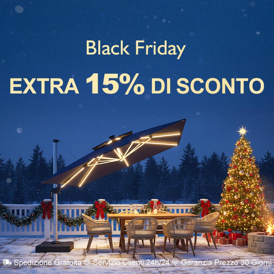 PURPLE LEAF Gazebo da Giardino e Terrazzo, Tetto Rigido in Acciaio Zincato, Design con Grondaia e Luci a Festa Trasparenti, Grigio Chiaro