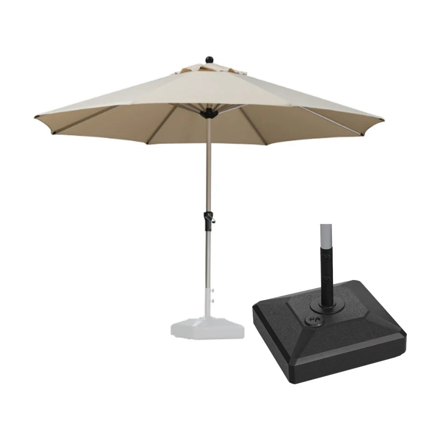 PURPLE LEAF Ombrelloni da Giardino, Ombrellone da Tavolo， Ombrellone con Montante centrale， Adatti per Giardino, Terrazza e Mercati ,Con Base