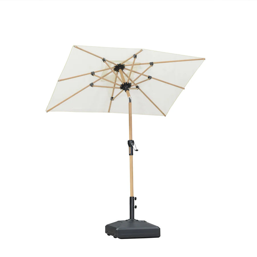 PURPLELEAF Ombrellone da Giardino Effetto Legno,Ombrellone da Esterno per Balcone,Terrazza, Patio e Giardino