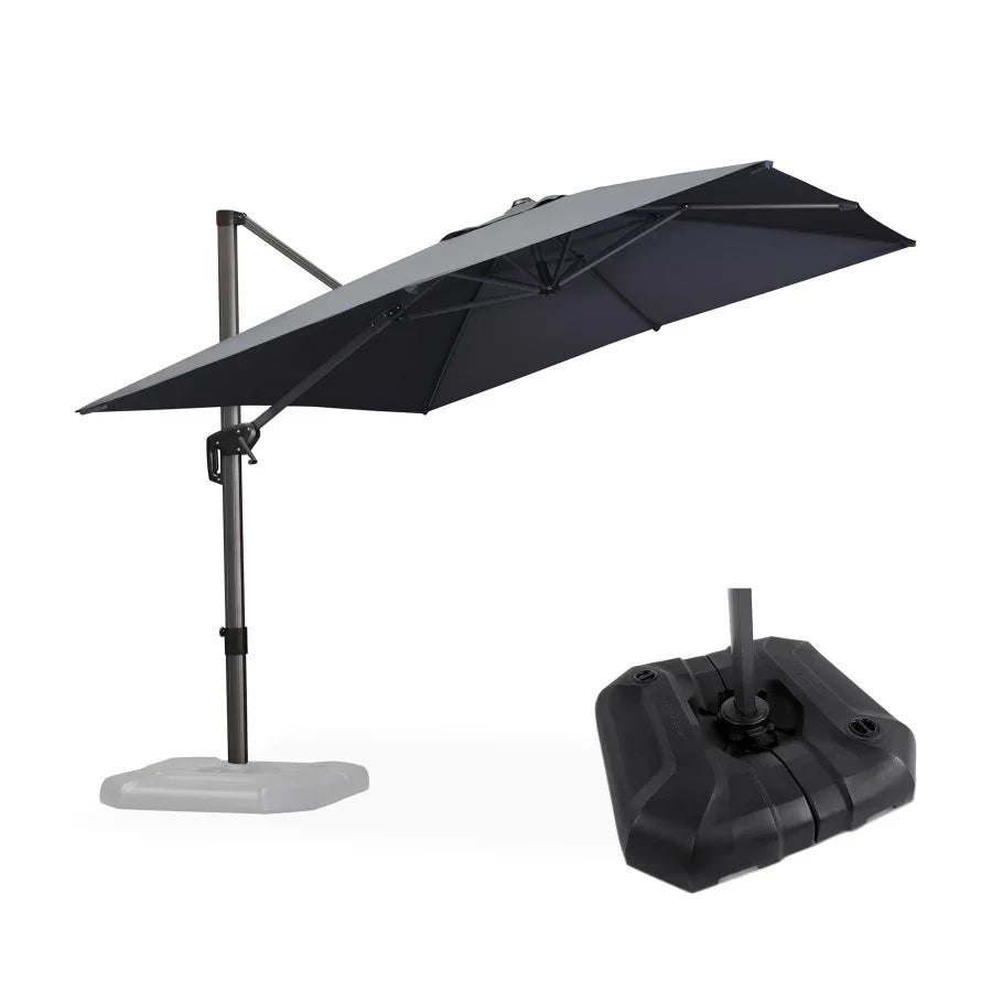 PURPLELEAF Ombrellone da Giardino Economico Quadrato ，con Base