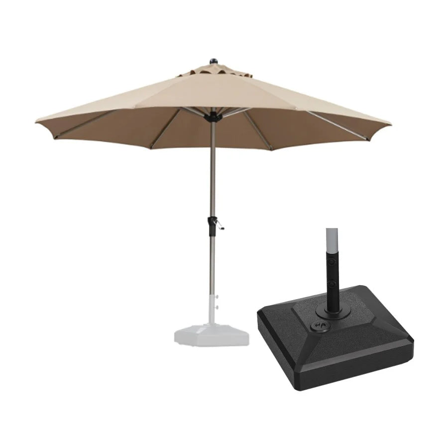 PURPLE LEAF Ombrelloni da Giardino, Ombrellone da Tavolo， Ombrellone con Montante centrale， Adatti per Giardino, Terrazza e Mercati ,Con Base