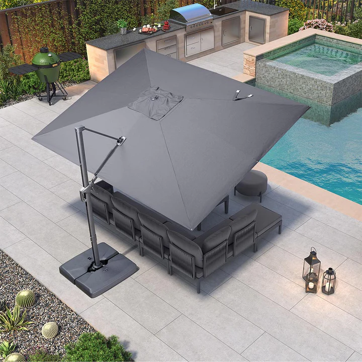 PURPLE LEAF Ombrellone da Giardino con Protezione UV per Terrazzo ed Esterni