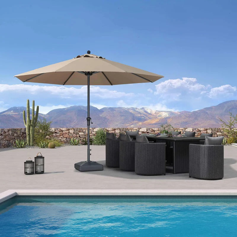 PURPLE LEAF Ombrellone in Alluminio per Giardino, Terrazza e Attività Commerciali – Robusto Ombrellone da Esterno