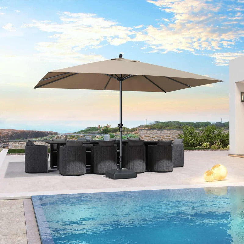 PURPLE LEAF Ombrellone in Alluminio per Giardino, Terrazza e Attività Commerciali – Robusto Ombrellone da Esterno