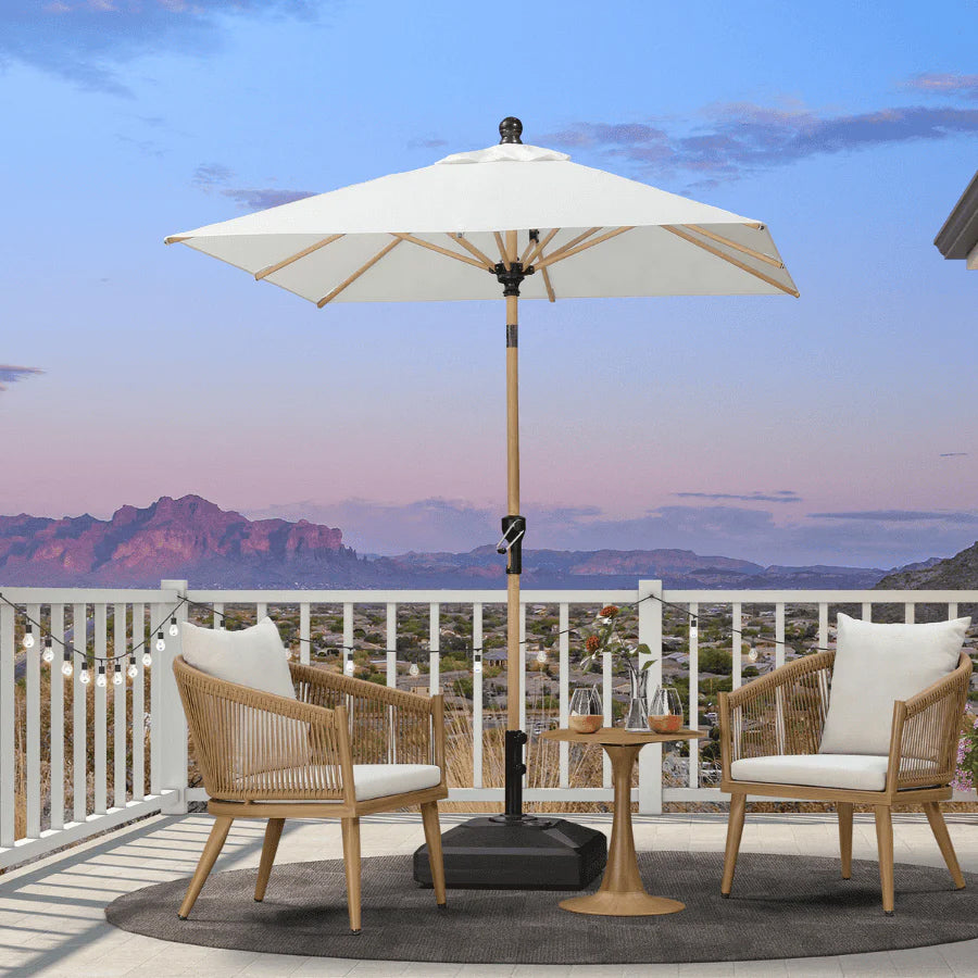 PURPLELEAF Ombrellone da Giardino Effetto Legno,Ombrellone da Esterno per Balcone,Terrazza, Patio e Giardino